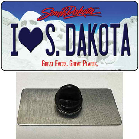 I Love South Dakota Novelty Metal Hat Pin