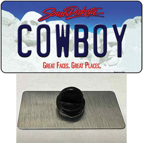 Cowboy South Dakota Novelty Metal Hat Pin