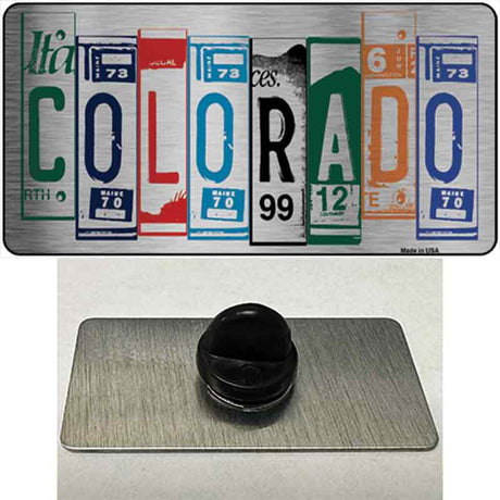 Colorado License Plate Art Novelty Metal Hat Pin