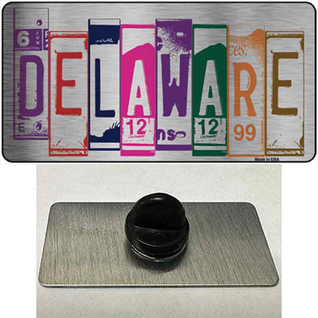 Delaware License Plate Art Novelty Metal Hat Pin