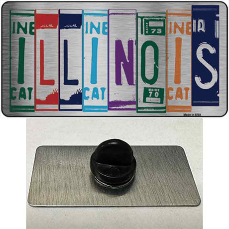 Illinois License Plate Art Novelty Metal Hat Pin