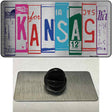 Kansas License Plate Art Novelty Metal Hat Pin