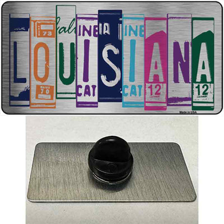 Louisiana License Plate Art Novelty Metal Hat Pin