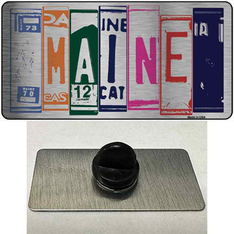 Maine License Plate Art Novelty Metal Hat Pin