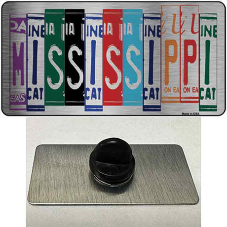 Mississippi License Plate Art Novelty Metal Hat Pin