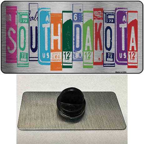 South Dakota License Plate Art Novelty Metal Hat Pin