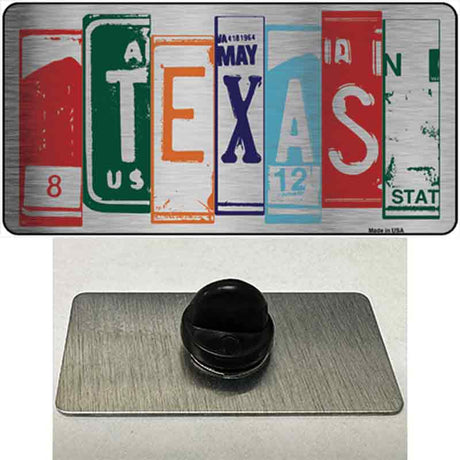 Texas License Plate Art Novelty Metal Hat Pin