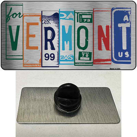 Vermont License Plate Art Novelty Metal Hat Pin