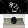 Beach Design Black Brushed Chrome Novelty Metal Hat Pin