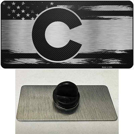 Colorado Carbon Fiber Novelty Metal Hat Pin