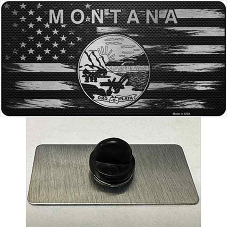 Montana Carbon Fiber Novelty Metal Hat Pin