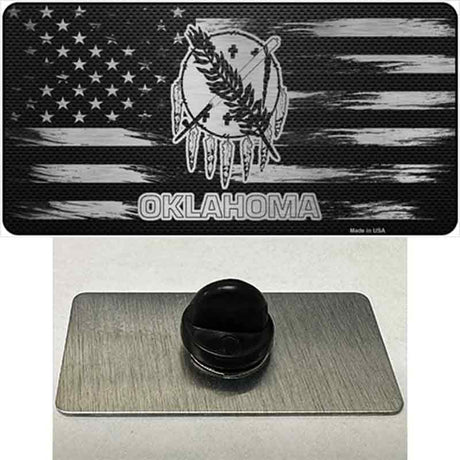 Oklahoma Carbon Fiber Novelty Metal Hat Pin