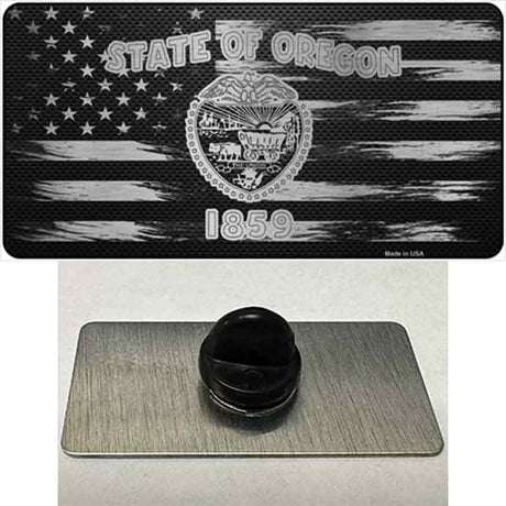 Oregon Carbon Fiber Novelty Metal Hat Pin