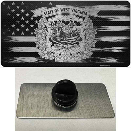 West Virginia Carbon Fiber Novelty Metal Hat Pin