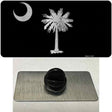 Palmetto Flag Brushed Chrome Novelty Metal Hat Pin