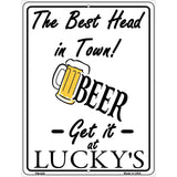 Best Head in Town Metal Novelty Parking Sign 4.5" x 6" (PM)