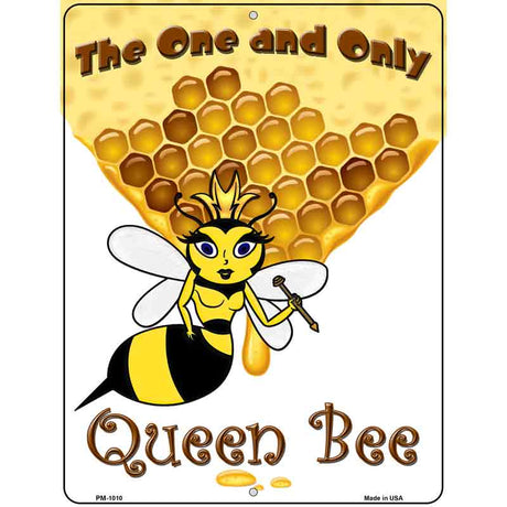 Queen Bee Gold Metal Novelty Parking Sign 4.5" x 6" (PM)