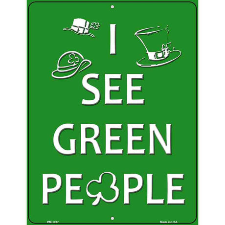 Green People Metal Novelty Parking Sign 4.5" x 6" (PM)