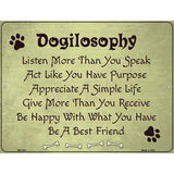 Dogilosophy Metal Novelty Parking Sign 4.5" x 6" (PM)