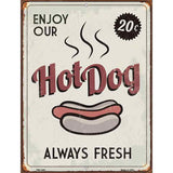 Hot Dog Metal Novelty Parking Sign 4.5" x 6" (PM)