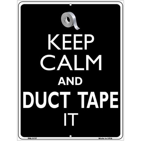 Keep Calm & Duct Tape It Metal Novelty Parking Sign 4.5" x 6" (PM)