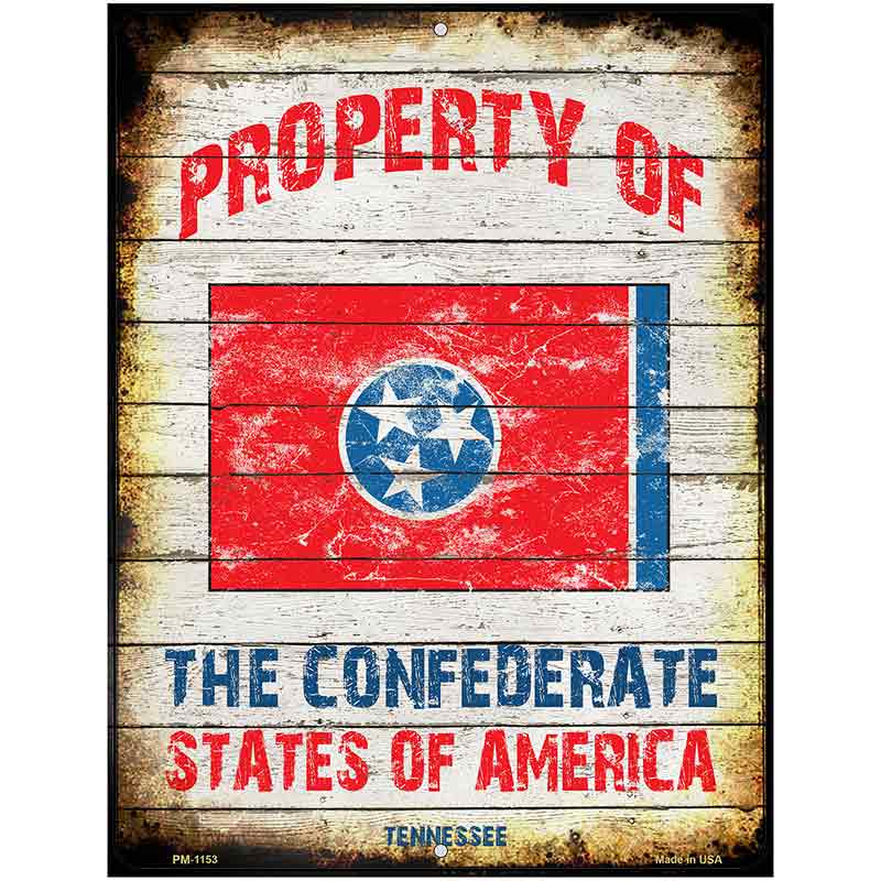 Property Of Tennessee Metal Novelty Parking Sign 4.5" x 6" (PM)