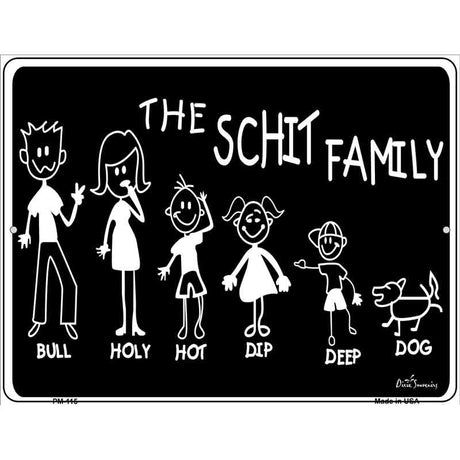 The Schit Family Metal Novelty Parking Sign 4.5" x 6" (PM)