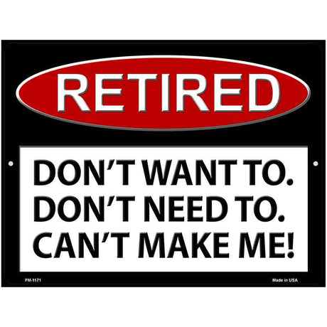 Retired Metal Novelty Parking Sign 4.5" x 6" (PM)