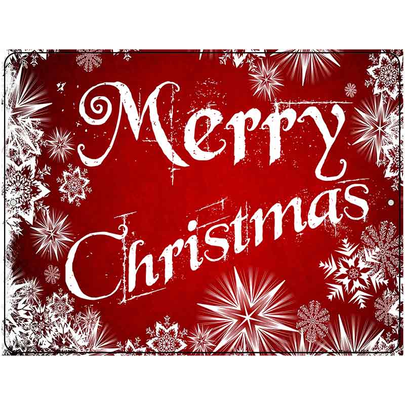 Merry Christmas Metal Novelty Parking Sign 4.5" x 6" (PM)