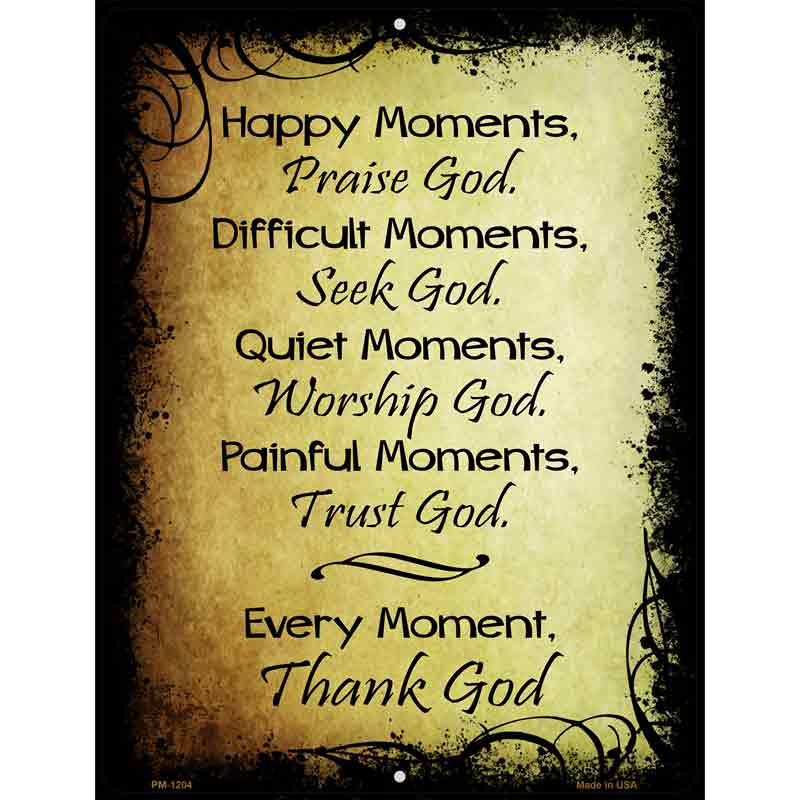 Happy Moments Metal Novelty Parking Sign 4.5" x 6" (PM)