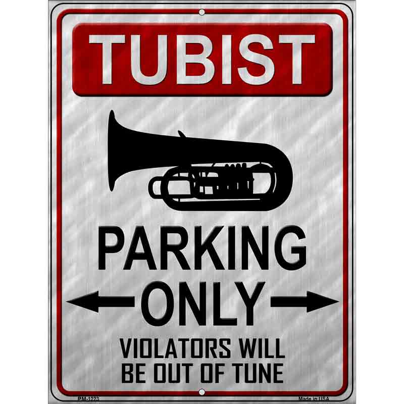 Tubaist Parking Metal Novelty Parking Sign 4.5" x 6" (PM)