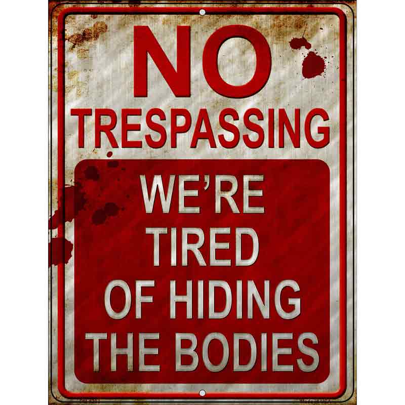 No Trespassing Metal Novelty Parking Sign 4.5" x 6" (PM)