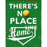 No Place Like Home Softball Metal Novelty Parking Sign 4.5" x 6" (PM)