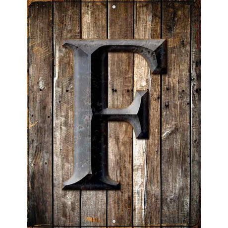 Letter F Metal Novelty Parking Sign 4.5" x 6" (PM)