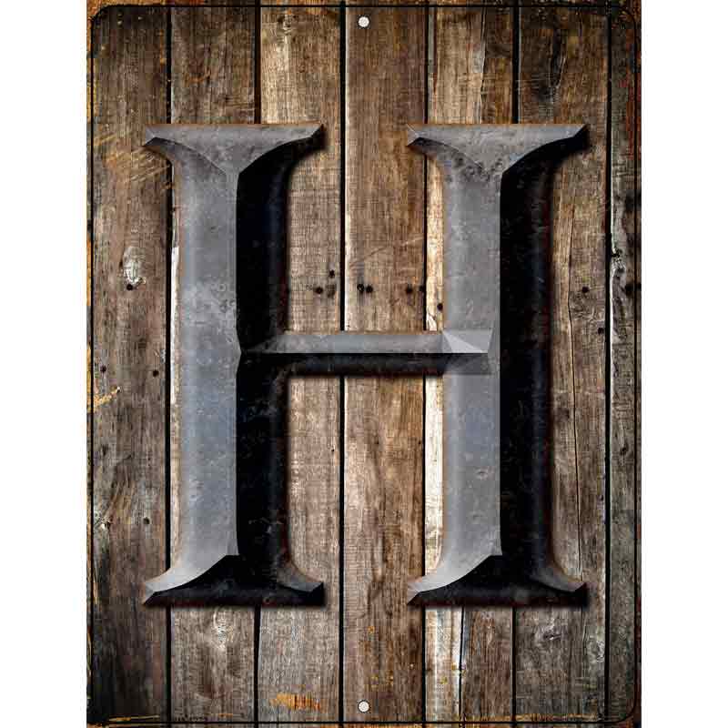 Letter H Metal Novelty Parking Sign 4.5" x 6" (PM)