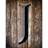 Letter J Metal Novelty Parking Sign 4.5" x 6" (PM)