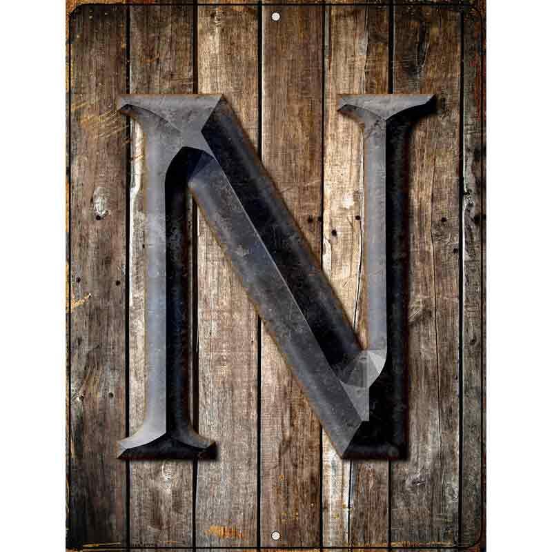 Letter N Metal Novelty Parking Sign 4.5" x 6" (PM)