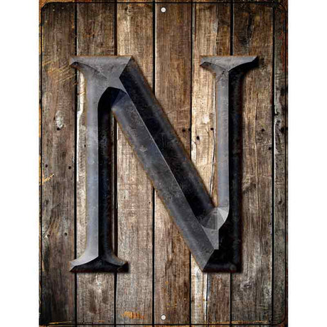 Letter N Metal Novelty Parking Sign 4.5" x 6" (PM)