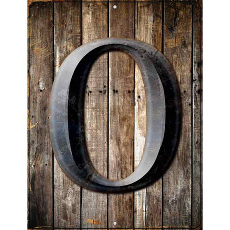 Letter O Metal Novelty Parking Sign 4.5" x 6" (PM)