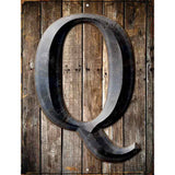 Letter Q Metal Novelty Parking Sign 4.5" x 6" (PM)