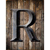 Letter R Metal Novelty Parking Sign 4.5" x 6" (PM)