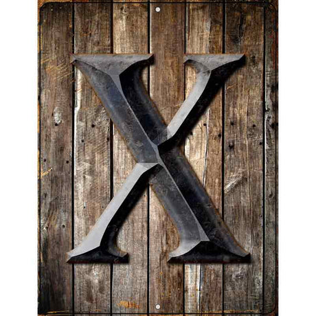 Letter X Metal Novelty Parking Sign 4.5" x 6" (PM)