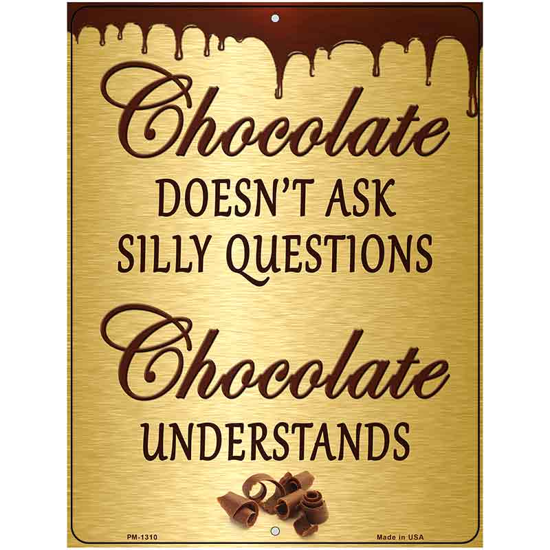 Chocolate Metal Novelty Parking Sign 4.5" x 6" (PM)