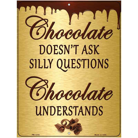 Chocolate Metal Novelty Parking Sign 4.5" x 6" (PM)