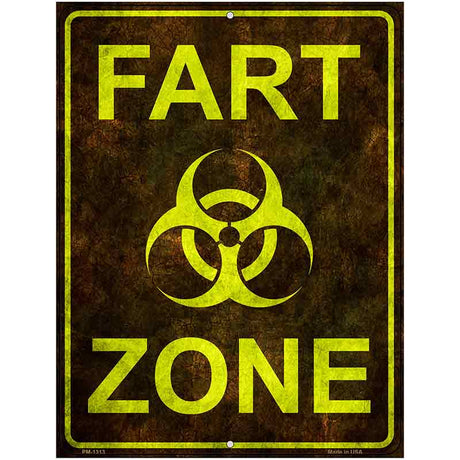 Fart Zone Metal Novelty Parking Sign 4.5" x 6" (PM)