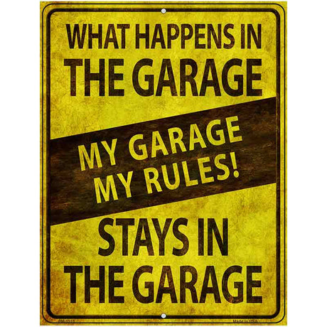 My Garage My Rules Metal Novelty Parking Sign 4.5" x 6" (PM)