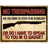 No Trespassing Metal Novelty Parking Sign P-1320 4.5" x 6" (PM)