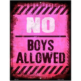 No Boys Allowed Metal Novelty Parking Sign 4.5" x 6" (PM)