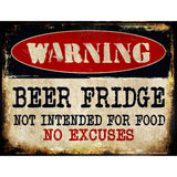 Beer Fridge Metal Novelty Parking Sign 4.5" x 6" (PM)