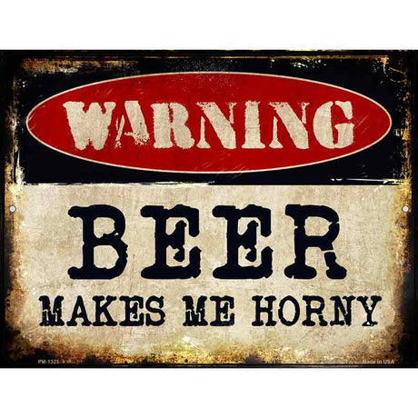 Beer Metal Novelty Parking Sign 4.5" x 6" (PM)